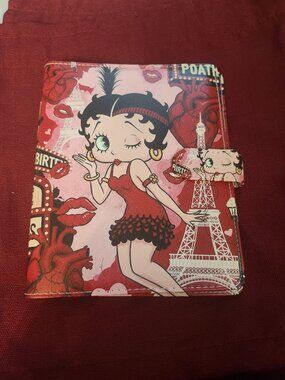 A5 PU 6 RING BETTY BOOP BINDER/NOOTEBOOK/ PLANNER